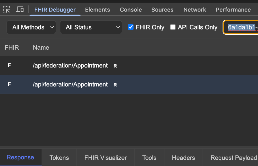 Search in Network Responses